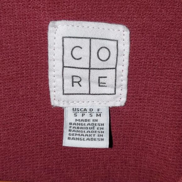 Core crewneck straight fit  longsleeve Sweatshirt Dress, Small, Burgundy - Picture 3 of 4